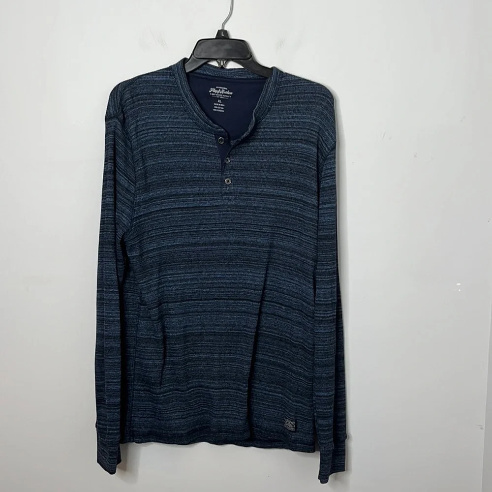 Flag & Anthem Men’s Heathered Navy Knit Long Sleeve Top